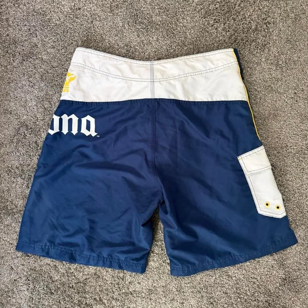 Unbranded Men's Navy and Blue Swim-briefs-shorts